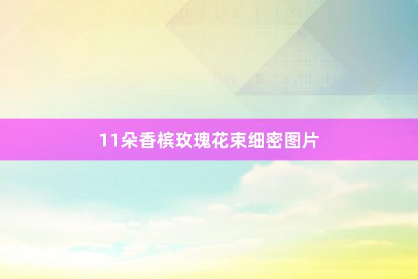 11朵香槟玫瑰花束细密图片